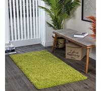 Livabliss Home Shaggy Rug - Alfombra Salon Grande Habitacion, Dormitorio - Alfombra Pelo Largo Berber Abstracta, Pelo Grueso y Esponjoso - Alfombras Grande de 80x150cm, Verde