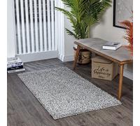 Livabliss Home Shaggy Rug - Alfombra Salon Grande Habitacion, Dormitorio - Alfombra Pelo Largo Berber Abstracta, Pelo Grueso y Esponjoso - Alfombras Grande de 80x150cm, Gris