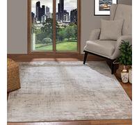 Livabliss Kampen Alfombra Abstracta - Alfombra de Pasillo para Cocina, Entrada - Alfombras Salon Pelo Corto, Suave y Lujosa Facil de Cuidar - Alfombras Pasillo Larga de 120x170cm, Beige, Gris y Marfil