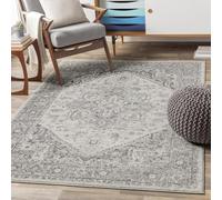 Livabliss Khartoum Alfombra Vintage Oriental - Alfombra Salon, Habitacion, Pasillo o Dormitorio, Estilo Tradicional Bohemio, Natural, Facil de Limpiar, Alfombras Grande 160x220cm, Gris y Beige