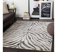 Livabliss Luanda Alfombra Geométrica - Alfombras Salon Modernas, Comedor, Cocina, Habitación - Alfombras Abstractas Estilo Bohemio, Fácil de Cuidar - Alfombra Grande 200x274cm, Gris, Negro y Beige