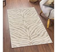 Livabliss Luanda Alfombra Geométrica - Alfombras Salon Modernas, Comedor, Cocina, Habitación - Alfombras Abstractas Estilo Bohemio, Fácil de Cuidar - Alfombra Grande 160x220cm, Gris Claro y Beige