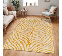 Livabliss Luanda Alfombra Geométrica - Alfombras Salon Modernas, Comedor, Cocina, Habitación - Alfombras Abstractas Estilo Bohemio, Fácil de Cuidar - Alfombra Grande 80x220cm, Mostaza, Taupé, Beige