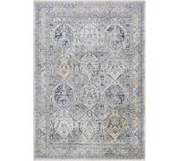 Livabliss Mayfair Alfombra Vintage Oriental - Alfombra Salon, Habitacion, Pasillo o Dormitorio, Estilo Tradicional Bohemio, Natural, Facil de Limpiar, Alfombras Grande 160x220cm, Gris y Azul