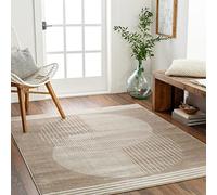 Livabliss Mombasa - Alfombra geométrica Scandi para Sala de Estar, 80 x 220 cm, Pasillo, Cocina, Neutro, Estampado, Estilo Bohemio, fácil Cuidado, Alfombra Grande, marrón, marrón y Beige