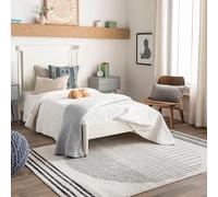 Livabliss Nairobi Alfombra Geométrica - Alfombras Salon Modernas, Comedor, Cocina, Habitación - Alfombras Abstractas Estilo Bohemio, Fácil de Cuidar - Alfombra Grande 130x170cm, Marfil, Negro y Crema