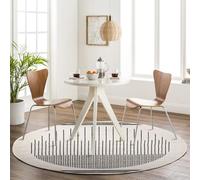 Livabliss Nairobi - Alfombra geométrica Scandi para salón, Comedor, Cocina, Neutro, Abstracto, Estilo Bohemio, fácil Cuidado, Grande, Marfil, Negro y Crema