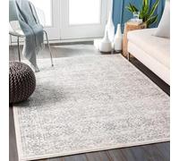 Livabliss Palermo Alfombra Vintage Oriental - Alfombra Salon, Habitacion, Pasillo o Dormitorio, Estilo Tradicional Bohemio, Natural, Facil de Limpiar, Alfombras Grande 120x170cm, Marfil y Gris