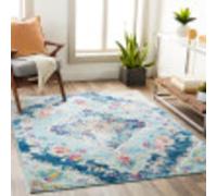 Livabliss Palma Alfombra Vintage - Alfombra Salon Grande, Habitacion, Cocina - Alfombras 160x216cm, Estilo Boho y Oriental Multicolor Rosa Fucsia, Mostaza, Ladrio, Azul Verde Azulado y Gris