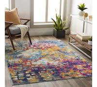 Livabliss Palma - Alfombra Vintage para Sala de Estar, Pasillo, Cocina, Cocina, Tradicional, Multicolor, fácil Cuidado, Grande, Azul, Fucsia, Mostaza