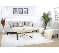 Livabliss Pula Alfombra Geométrica - Alfombras Salon Modernas, Comedor, Cocina, Habitación - Alfombras Abstractas Estilo Bohemio, Fácil de Cuidar - Alfombra Salon Grande 160x213cm, Crema