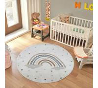 Livabliss Rainbow - Alfombra Infantil (160 x 160 cm), Color Crema