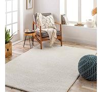 Livabliss Shaggy Rug - Alfombra Salon Grande Habitacion, Dormitorio - Alfombra Pelo Largo Berber Abstracta, Pelo Grueso y Esponjoso - Alfombras Grande de 160x213cm, Crema