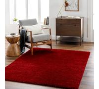 Livabliss Shaggy Rug - Alfombra Salon Grande Habitacion, Dormitorio - Alfombra Pelo Largo Berber Abstracta, Pelo Grueso y Esponjoso - Alfombras Grande de 160x213cm, Rojo