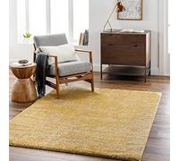 Livabliss Shaggy Rug - Alfombra Salon Grande Habitacion, Dormitorio - Alfombra Pelo Largo Berber Abstracta, Pelo Grueso y Esponjoso - Alfombras Grande de 160x213cm, Amarillo