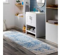 Livabliss Syracusa Alfombra Vintage - Alfombra Salon Grande, Habitacion, Cocina - Alfombras 80x220cm, Estilo Boho y Oriental Multicolor Azul y Beige