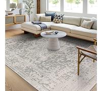 Livabliss Syracusa Alfombra Vintage Oriental - Alfombra Salon, Habitacion, Pasillo o Dormitorio, Estilo Tradicional Bohemio, Natural, Facil de Limpiar, Alfombras Grande 120x170cm, Gris y Beige