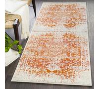 Livabliss Syracusa - Alfombra Vintage para Sala de Estar, Pasillo, Cocina, Pasillo, Cocina, Estilo Bohemio, fácil Cuidado, tamaño Grande, Color Naranja Quemado, Beige