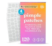 Livaclean 120 CT Parches para Granos para el Rostro con Ácido Salicílico, Árbol de Té & Aceite de Caléndula - Cuatro Tamaños Puntos Anti-Granos Parches para Acné para el Rostro - Parche Hidrocoloide