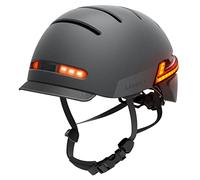 LIVALL BH51M Neo 2020 Smart Cycle Casco con luces de advertencia de freno, indicadores, alerta de detección de caídas, además de altavoces estéreo y micrófono para reproducción de música (negro) 54-58