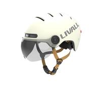 LIVALL L23 - Casco de bicicleta inteligente con luces LED y visera extraíble, certificado NTA8776 CPSC, casco de bicicleta con detección de caídas para adultos, hombres y mujeres, casco de bicicleta