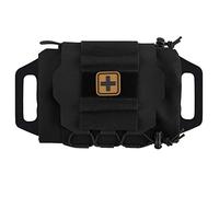 LIVANS Bolsa táctica Molle Medical IFAK - Sistema de Dos Piezas con Mango Hypalon - Mini Bolsa EMT para cinturón de Trabajo o cinturón Micro IFAK, Black, Clásico