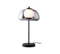 LIVARNO HOME Lámpara de mesa LED, pantalla de vidrio de alta calidad. (Vidrio gris)