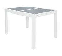 LIVARNO HOME Mesa de jardín de aluminio extensible blanca Houston