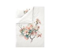LIVARNO® Ropa de cama de satén 260 x 220 cm (Árbol en flor/blanco)