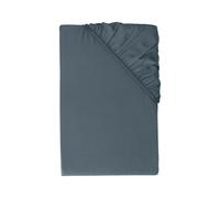 LIVARNO® Sábana bajera ajustable de satén de lujo, 90-100 x 200 cm (azul oscuro)