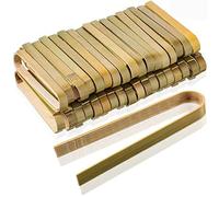 LIVASH Mini Pinzas para Pan Desechables de Bambú, 80 Uds., Pinzas para Tostadas de 4 Pulgadas, Pinzas para Cocinar Desechables, Pinzas para Servir Alimentos