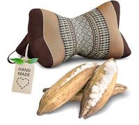 livasia cojín Cervical de Hueso - Ø 15x32cm - Cojín Cervical con Forma de Hueso, Cojín Bordado de sofá, Cojín de Lectura con kapok, para jardín/balcón, Cojín de Viaje Artesano (Marrón)