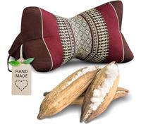 livasia cojín Cervical de Hueso - Ø 15x32cm - Cojín Cervical con Forma de Hueso, Cojín Bordado de sofá, Cojín de Lectura con kapok, para jardín/balcón, Cojín de Viaje Artesano (Vino Tinto)
