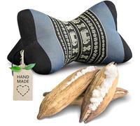 livasia cojín Cervical de Hueso - Ø 15x32cm - Cojín Cervical con Forma de Hueso, Cojín Bordado de sofá, Cojín de Lectura con kapok, para jardín/balcón, Cojín de Viaje Artesano (Azul/Elefantes)