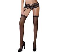 LIVCO CORSETTI FASHION - MANDIRIN LC 90529 PANTY + LIGUERO NEGRO L/XL
