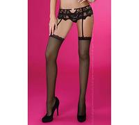 LIVCO CORSETTI FASHION - MANDIRIN LC 90529 PANTY + LIGUERO NEGRO S/M