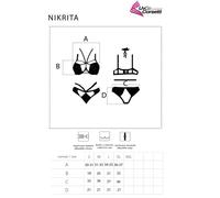 Ropa interior erótica de cuero y látex para mujer marca LIVCO Sensual set Nikrita Shades of Black Collection L