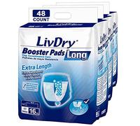 LivDry - Almohadillas de refuerzo de incontinencia | Protección extra absorbente para adultos, unisex, almohadilla cómoda desechable (48 unidades, longitud larga)