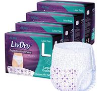 Livdry L - Pañales para adultos para mujer, máxima absorción, protección durante todo el día o la noche, talla L (60 unidades)