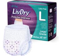 Livdry L - Pañales para adultos para mujer, máxima absorción, protección durante todo el día o la noche, talla L (15 unidades)