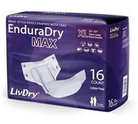 LivDry MegaBriefs XL, calzoncillos para adultos con pestañas, ropa interior para incontinencia súper absorbente, alta absorción con protección contra fugas, extragrande, paquete de 16