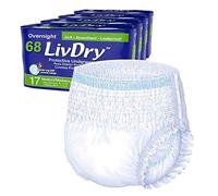 LivDry - Ropa interior para incontinencia para adultos, absorción con comodidad durante la noche, protección contra fugas