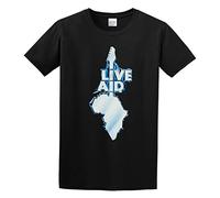 Live Aid Unisex 100% Cotton Short-Sleeve T-Shirts Black XL