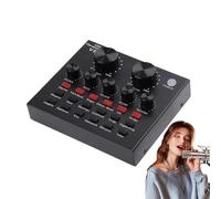 Live Broadcast Sound Card, Professional Streaming Soundboard, Wireless Audio Equipment, Live Karaoke Sound Card, DJ Mixer Effects, Voice Changer for Streaming, Audio Mixer for Live Streaming