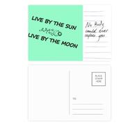 Live By The Sun/Moon Art Deco - Tarjeta postal de moda para aniversario de persona importante