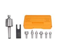 Live Center giratorio Morse Taper de acero de alto carbono con 7 puntas intercambiables para torno CNC, fresadora de contrapunto, trabajo de torneado de precisión