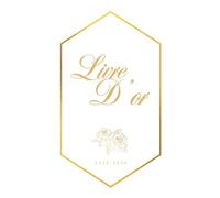 Live d'Or Événement Mariage Baptême Anniversaire - 100 Pages - Souvenir Unique - Élégant - Doré et blanc - Livre d’or 2025-2026