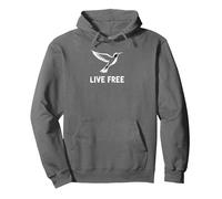 Live Free Hummingbird Inspirational Freedom Sudadera con Capucha, Unisex para Adultos, Asfalto, M