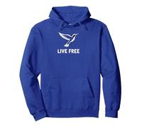 Live Free Hummingbird Inspirational Freedom Sudadera con Capucha, Unisex para Adultos, Azul Real, L