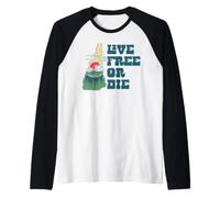 Live Free or Die New Hampshire Outdoor Hiking State Pride Camiseta Manga Raglan